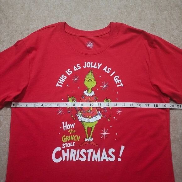 Dr. Seuss Red Grinch Short Sleeve Unisex T-shirt #7 - Picture 4 of 5